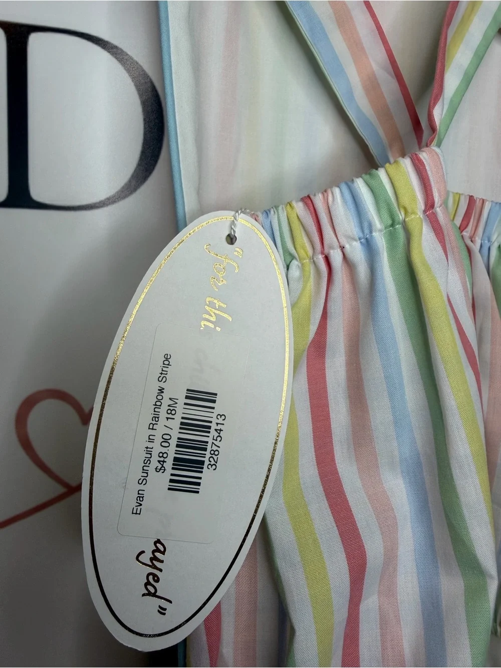 NWT Pastel Multistripe Bubble Romper for Kids - Sleeveless